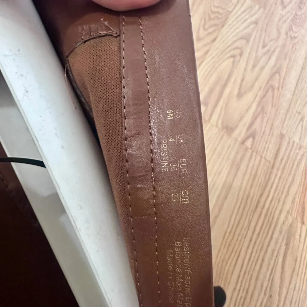 FRANCO SARTO Cognac Brown Leather Knee-High Riding Boots, Sz 6 Fall Moto Chic